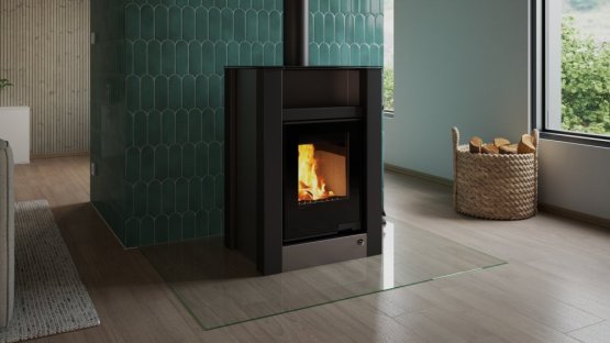 HS FLAMINGO Krbová kamna AQUAFLAM VARIO ® LEND 11/5kW šedá