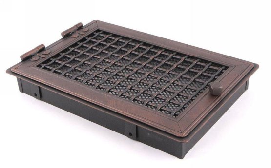 Krbová mřížka STYLOVÁ 21x32 cm, měděná patina