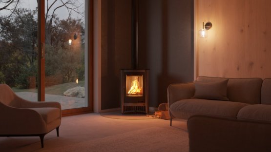 HS FLAMINGO Krbová kamna MASTERFLAMME ® Piccolo I, šedá