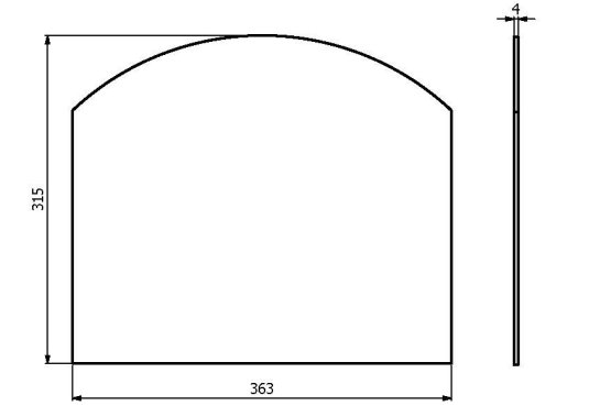 NDV-000165 - FT01K03 - Deflektor Masterflamme Grande (I,II) oblouk