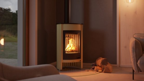 HS FLAMINGO Krbová kamna MASTERFLAMME ® Medie I, olivová