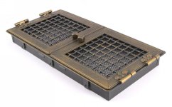 Krbová mřížka STYLOVÁ 21x43 cm, zlatá patina