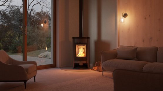 HS FLAMINGO Krbová kamna MASTERFLAMME ® Medie I, šedá