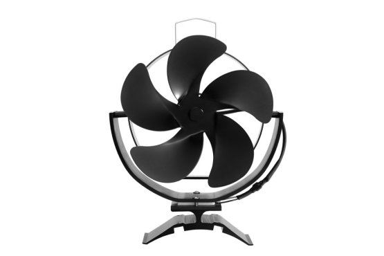 Ventilátor na kouřovod FLAMINGO pětilopatkový magnetický, naklápěcí, černý