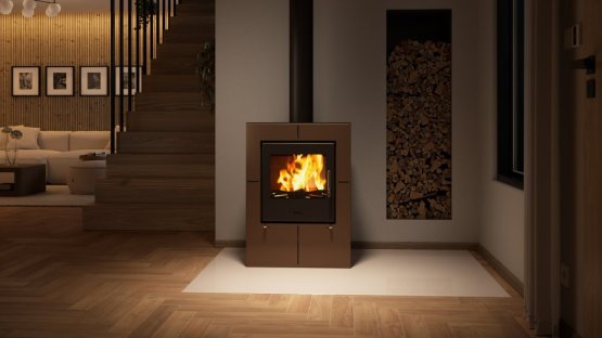 HS FLAMINGO Krbová kamna FLAMINGO ® EVENES hnědá - sametová