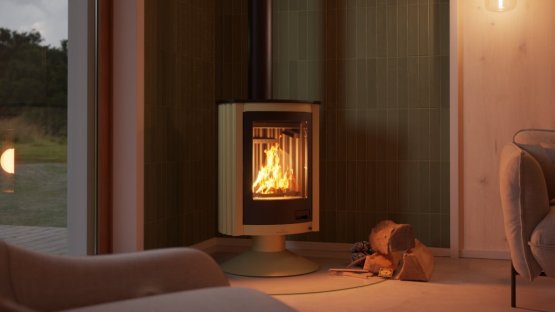 HS FLAMINGO Krbová kamna MASTERFLAMME ® Piccolo II, olivová