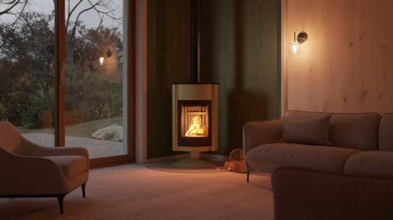 HS FLAMINGO Krbová kamna MASTERFLAMME ® Grande II, olivová