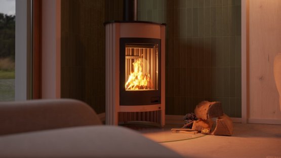 HS FLAMINGO Krbová kamna MASTERFLAMME ® Medie I, krémová