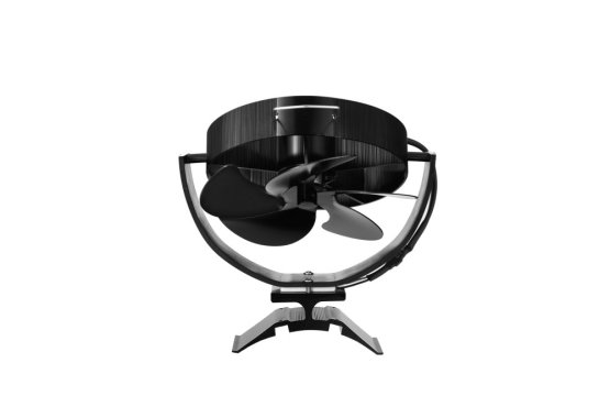 Ventilátor na kouřovod FLAMINGO pětilopatkový magnetický, naklápěcí, černý