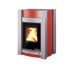 HS FLAMINGO Krbová kamna AQUAFLAM VARIO ® KALMAR 11kW červená teplovzdušná verze)