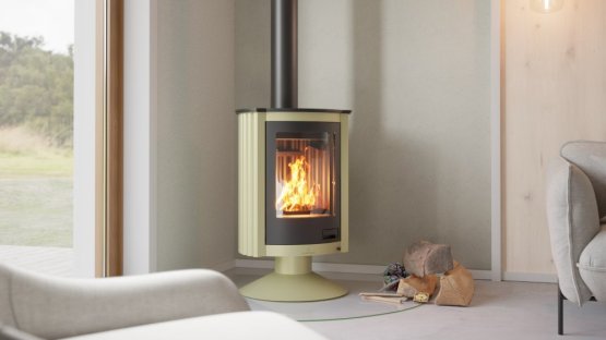 HS FLAMINGO Krbová kamna MASTERFLAMME ® Piccolo II, olivová