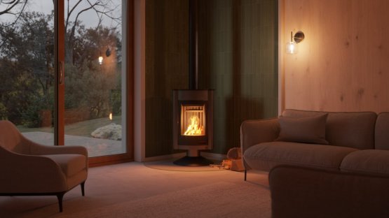 HS FLAMINGO Krbová kamna MASTERFLAMME ® Medie II, šedá