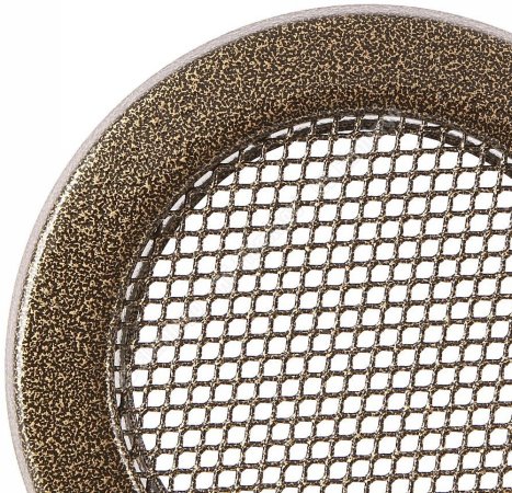 Krbová mřížka KULATÁ 100 mm staré zlato