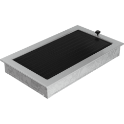 Krbová mřížka 22x37 BASIC broušený chrom s žaluzií