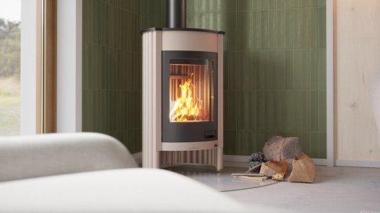 HS FLAMINGO Krbová kamna MASTERFLAMME ® Medie I, krémová