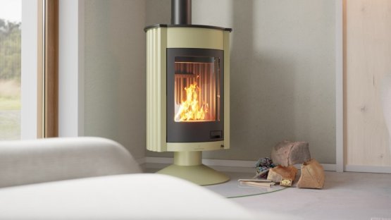 HS FLAMINGO Krbová kamna MASTERFLAMME ® Medie II, olivová