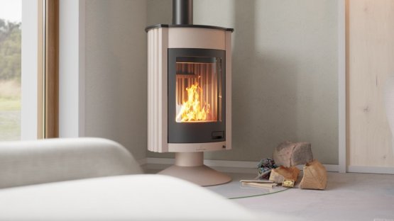 HS FLAMINGO Krbová kamna MASTERFLAMME ® Medie II, krémová