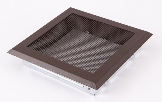 Krbová mřížka 16x16 cm, hnědý brokát