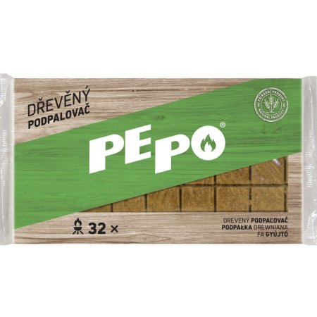 PEPO Dřevěný podpalovač 32 podpalů