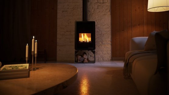 HS FLAMINGO Krbová kamna FLAMINGO DELUXE ® PENTAI, šedá