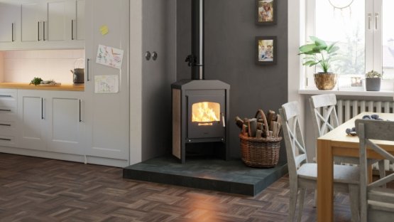 HS FLAMINGO Krbová kamna FLAMINGO ® VEGA dlažba Bělený dub