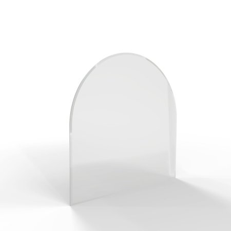 Sklo pod kamna - FLAMINGO Oblouk 1000x1000 mm, fazeta / R500 / 6 mm