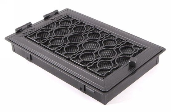 Krbová mřížka STYLOVÁ 21x32 cm, grafit s žaluzií