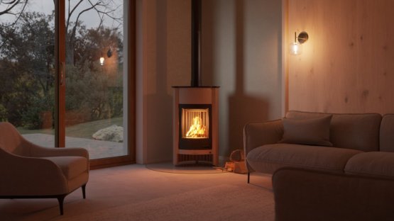 HS FLAMINGO Krbová kamna MASTERFLAMME ® Grande I, krémová