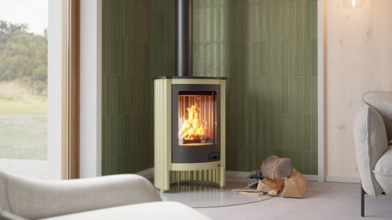 HS FLAMINGO Krbová kamna MASTERFLAMME ® Piccolo I, olivová