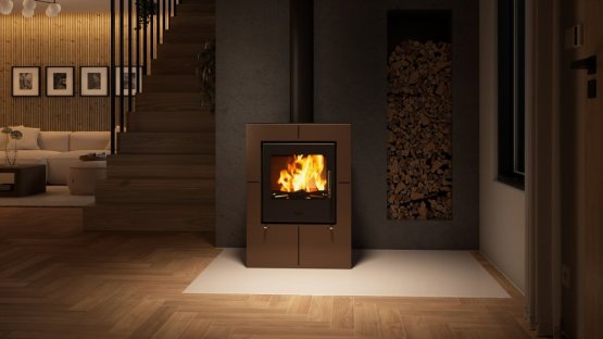 HS FLAMINGO Krbová kamna FLAMINGO ® EVENES hnědá - sametová