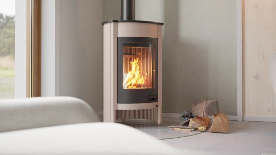 HS FLAMINGO Krbová kamna MASTERFLAMME ® Medie I, krémová