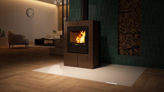 HS FLAMINGO Krbová kamna FLAMINGO ® EVENES hnědá - sametová