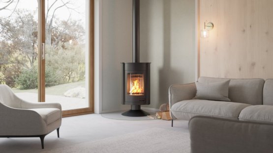 HS FLAMINGO Krbová kamna MASTERFLAMME ® Medie II, černá