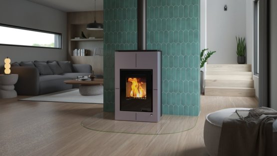 HS FLAMINGO Krbová kamna AQUAFLAM VARIO ® SAPORO 11kW šedá (teplovzdušná verze)
