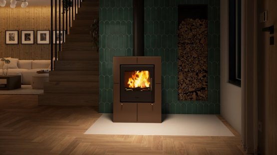 HS FLAMINGO Krbová kamna FLAMINGO ® EVENES hnědá - sametová