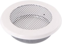 Krbová mřížka KULATÁ 100 mm bílá