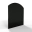 Sklo pod kamna - FLAMINGO Oblouk 1000x1200 mm, černé, fazeta / R725 / 6 mm