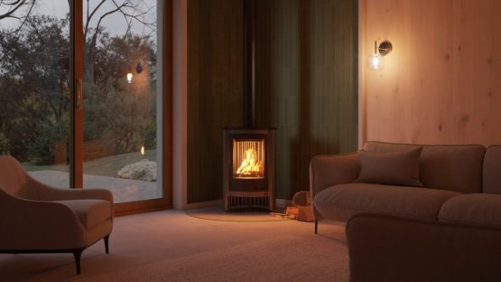 HS FLAMINGO Krbová kamna MASTERFLAMME ® Piccolo I, šedá