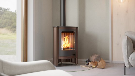 HS FLAMINGO Krbová kamna MASTERFLAMME ® Piccolo I, hnědá - sametová