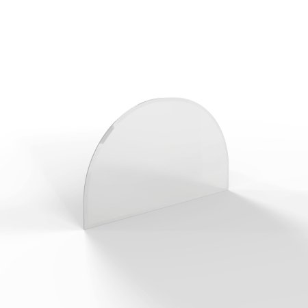 Sklo pod kamna - FLAMINGO Oblouk 700x450 mm, fazeta / R350 / 6 mm