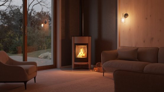 HS FLAMINGO Krbová kamna MASTERFLAMME ® Grande I, krémová