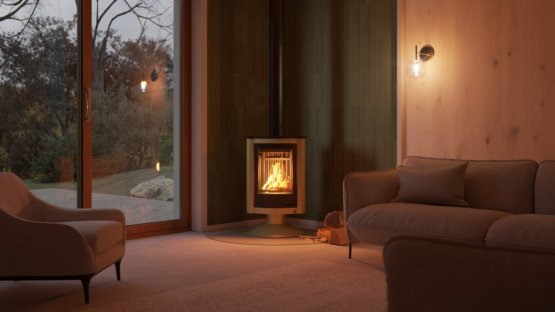 HS FLAMINGO Krbová kamna MASTERFLAMME ® Piccolo II, olivová