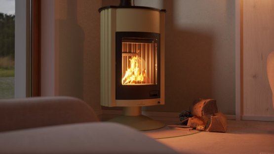 HS FLAMINGO Krbová kamna MASTERFLAMME ® Grande II, olivová