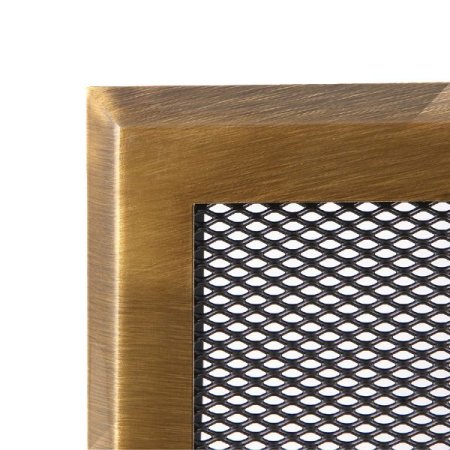 Krbová mřížka 16x45 cm, mosazná patina