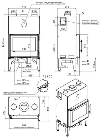 Krbová vložka FLAMINGO ® M9, automatická regulace