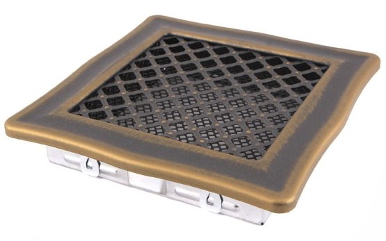 Krbová mřížka 16x16 cm, DECO zlatá patina