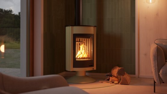 HS FLAMINGO Krbová kamna MASTERFLAMME ® Medie II, olivová