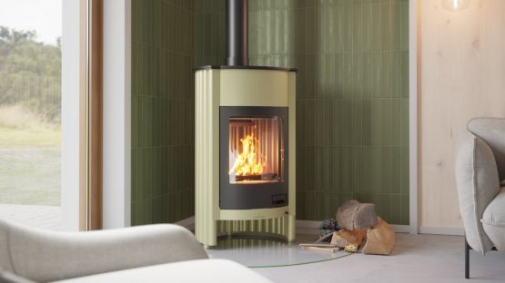 HS FLAMINGO Krbová kamna MASTERFLAMME ® Grande I, olivová