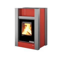 HS FLAMINGO Krbová kamna AQUAFLAM VARIO ® LEND 11kW červená (teplovzdušná verze)