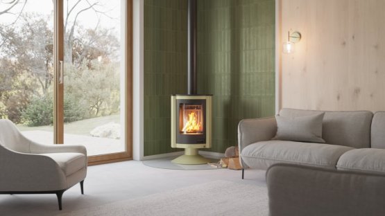 HS FLAMINGO Krbová kamna MASTERFLAMME ® Piccolo II, olivová